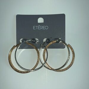 Gold and Silver Hoop Earrings